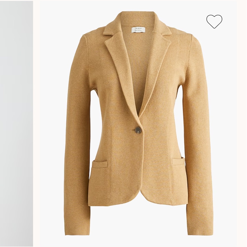 J Crew Tan Sweater Blazer